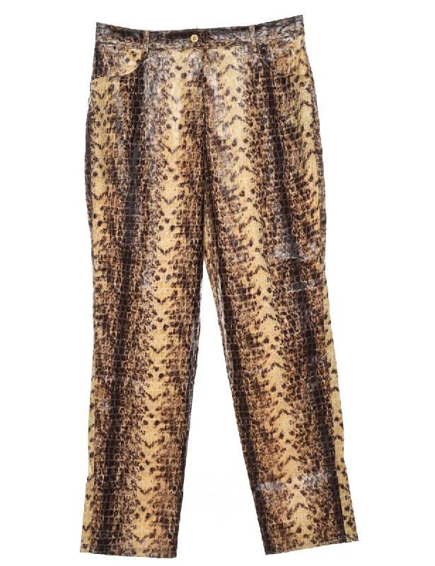 Snakeskin Pattern Trousers - W32 L30