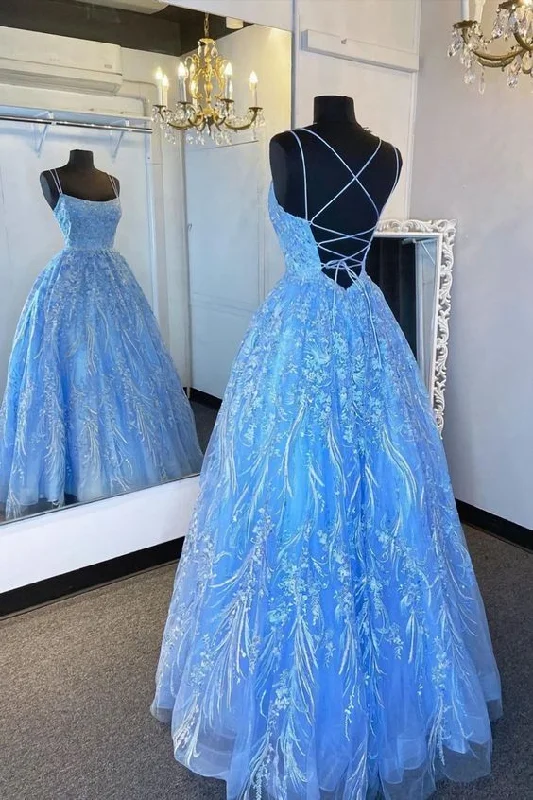 Fantastic Deals long sleeve dressElegant Straps Blue Applique Formal Dress, Prom Dress, Evening Dress Y5890 Fantastic Deals long sleeve dressElegant Straps Blue Applique Formal Dress, Prom Dress, Evening Dress Y5890