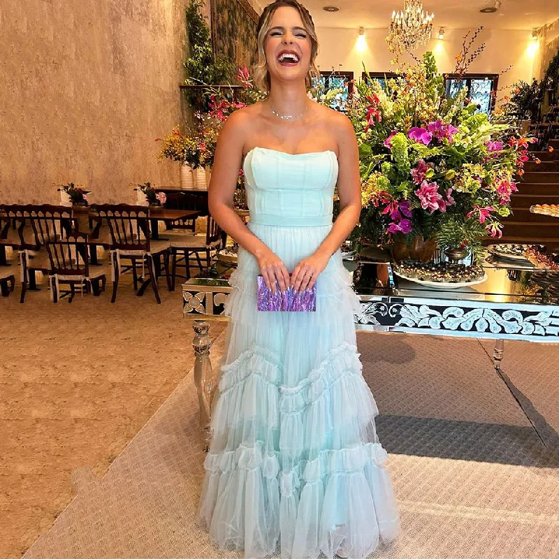 Time-Limited Offer printed dressSky Blue Long Evening Dresses For Wedding Party A Line Night Banquet Gowns Tiered Formal Occasion Dress Robe de soirée Time-Limited Offer printed dressSky Blue Long Evening Dresses For Wedding Party A Line Night Banquet Gowns Tiered Formal Occasion Dress Robe de soirée