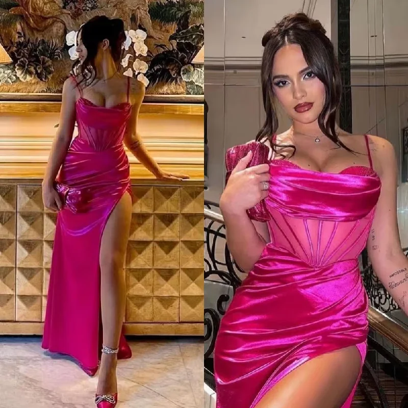 off-the-shoulder dressProm Dresses Simple Exquisite Strapless Mermaid Draped Satin Formal Occasion Gown matric formal farewell dresses 2024