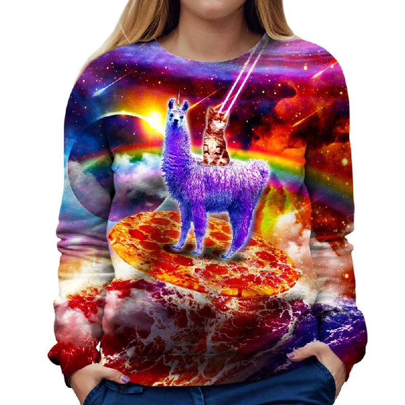 fashionable fitness sweatshirtLlamas Evil Kitty Womens Sweatshirt