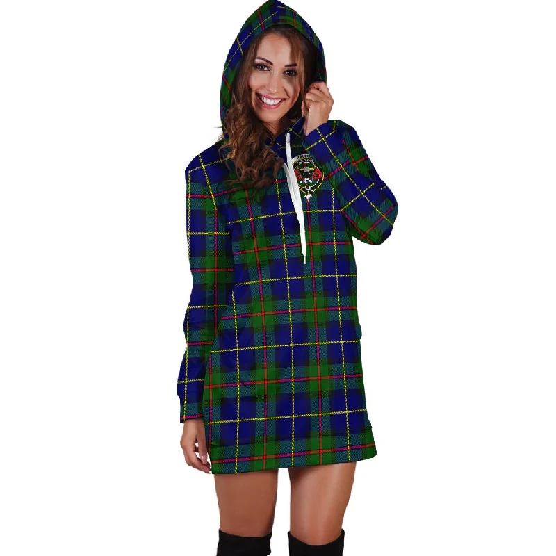 YEAR-End Sale MacLeod of Harris Modern Tartan Hoodie Dress with Family Crest
