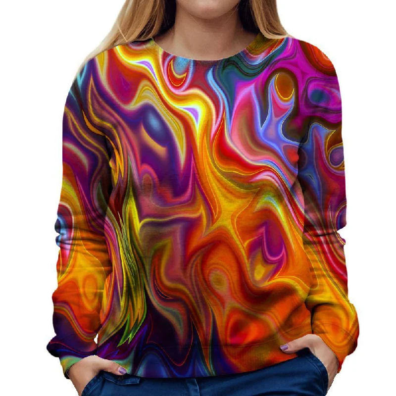 retro sports hoodiePsychedelic Flow Womens Sweatshirt