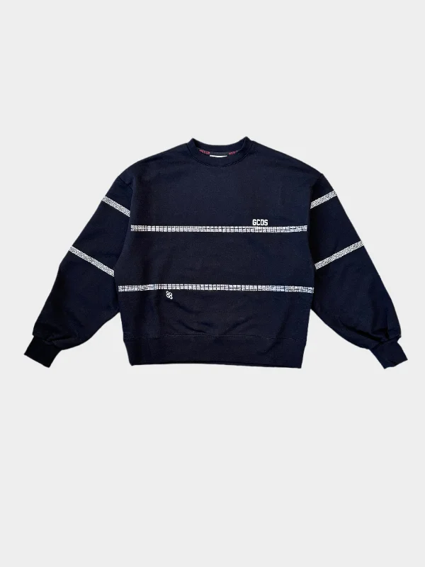 Instant Discount relaxed fit sports hoodieRhinestones Sweatshirt