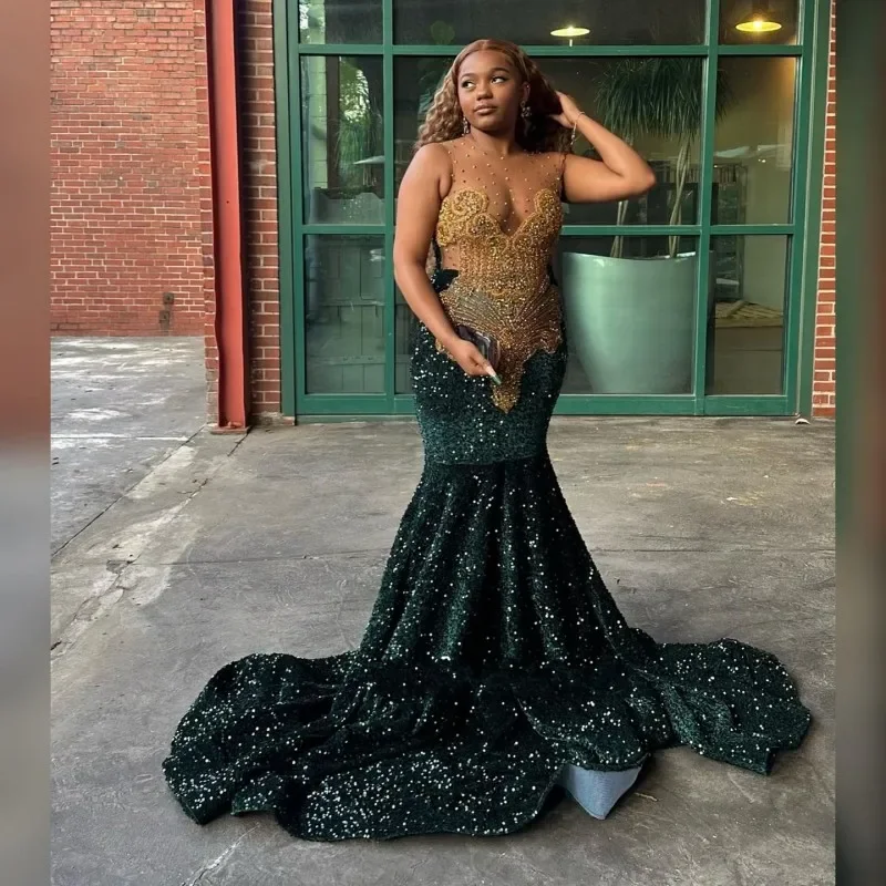 Deal Frenzy satin dressDark Green With Gold Diamond Prom Dresses 2024 Crystal Mermaid Party Gowns Long Birthday Outfits Vestidos De Gala Deal Frenzy satin dressDark Green With Gold Diamond Prom Dresses 2024 Crystal Mermaid Party Gowns Long Birthday Outfits Vestidos De Gala
