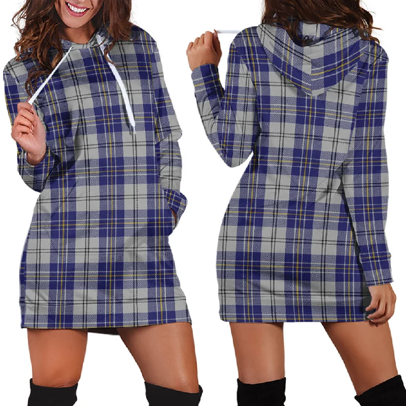 Year-End Sale MacPherson Dress Blue Tartan Hoodie Dress