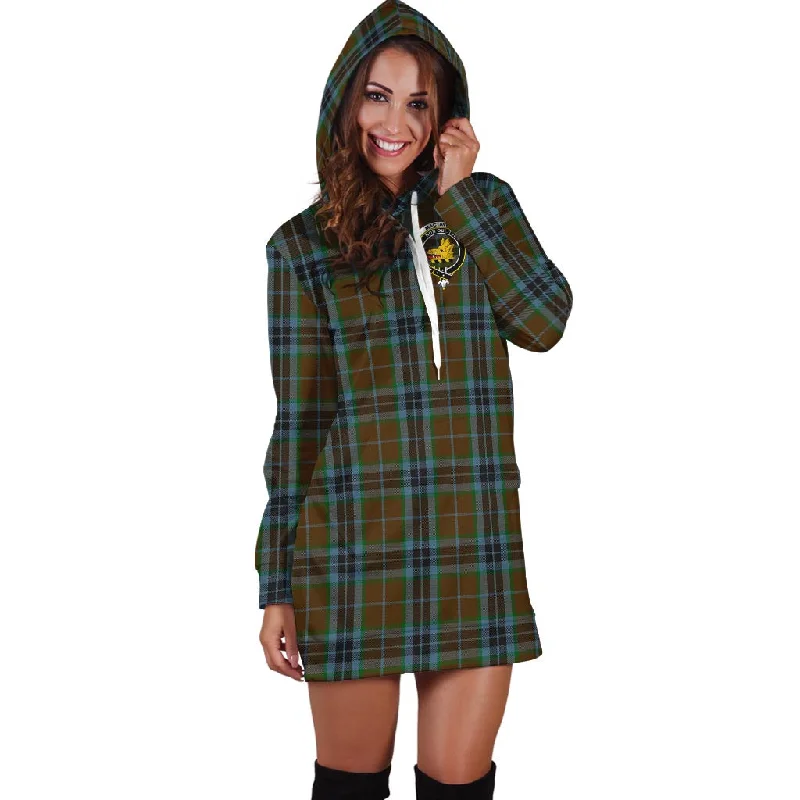 Overstock Sale MacTavish Hunting Tartan Hoodie Dress with Family Crest