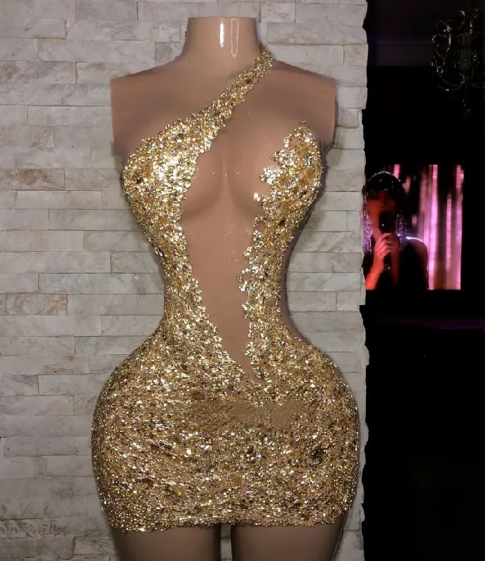 Can't Miss boho dressGold Lace Applique Prom Dresses One Shoulder Beads Women Short Night Party Dress Sequin Cocktai Wear robe de soiree femme Can't Miss boho dressGold Lace Applique Prom Dresses One Shoulder Beads Women Short Night Party Dress Sequin Cocktai Wear robe de soiree femme