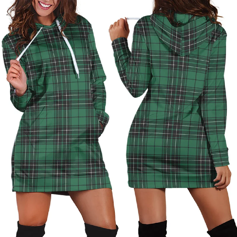Hurry In MacLean Hunting Ancient Tartan Hoodie Dress