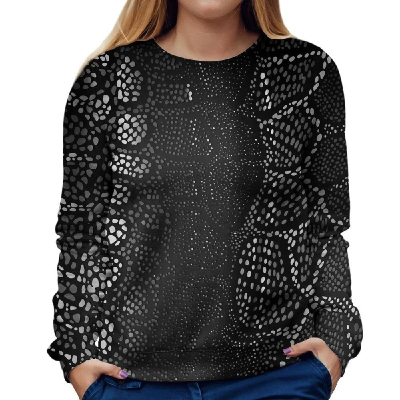 minimaMany Dots Black Womens Sweatshirt