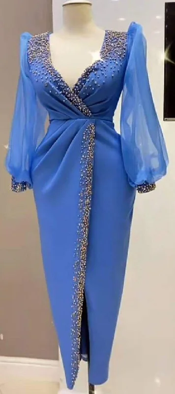 Exclusive Offers casual midi dressRetro Style Blue Lantern Sleeves Prom Dress Classy Blue Evening Dress Y5680 Exclusive Offers casual midi dressRetro Style Blue Lantern Sleeves Prom Dress Classy Blue Evening Dress Y5680