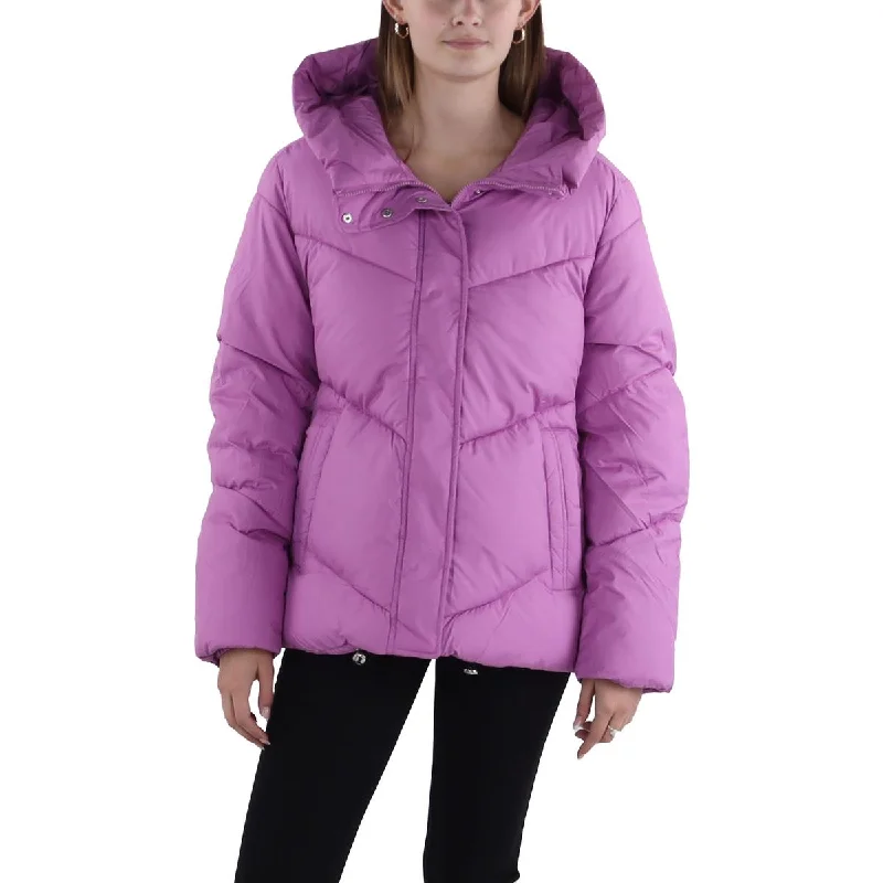 classic zip-up coatWomens Hooded Short Puffer Jacket