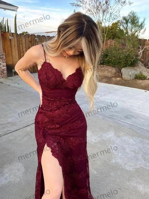 modern dressBurgundy long prom dresses, evening dresses,party dresses, formal dress