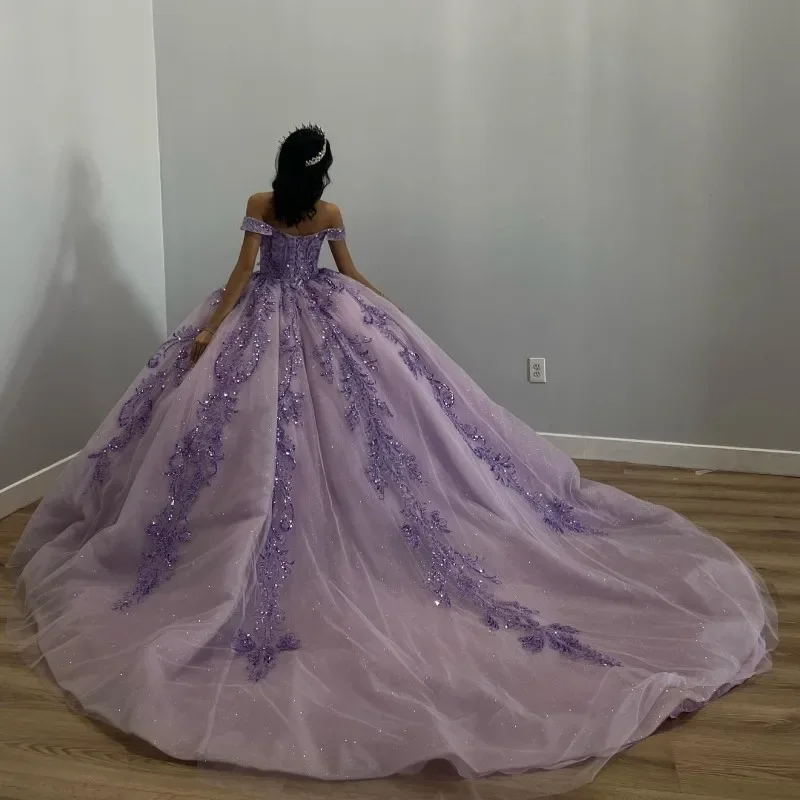 Bargain Prices vintage-inspired dressLavender Shiny Quinceanera Dresses Ball Gown 2024 Sequins Off Shoulder Beaded Sweet 16 Dress Lace-up Vestidos De 15 Años Bargain Prices vintage-inspired dressLavender Shiny Quinceanera Dresses Ball Gown 2024 Sequins Off Shoulder Beaded Sweet 16 Dress Lace-up Vestidos De 15 Años