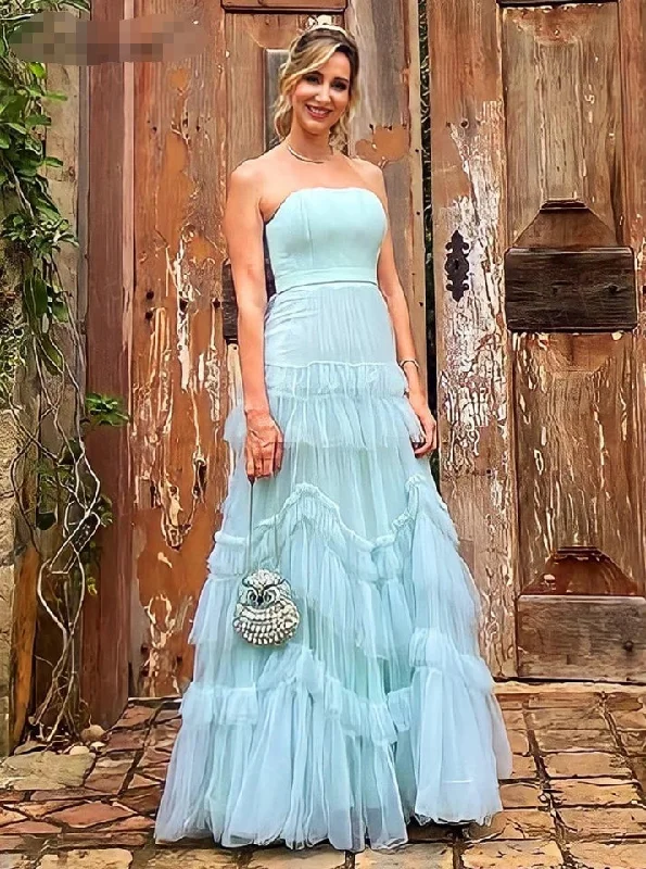 Super Deal sleek midi dressStrapless Evening Dress Tiered Layers Party Dress for Women Long Evening Gown Formal Occasion Dresses vestidos de fiesta Super Deal sleek midi dressStrapless Evening Dress Tiered Layers Party Dress for Women Long Evening Gown Formal Occasion Dresses vestidos de fiesta