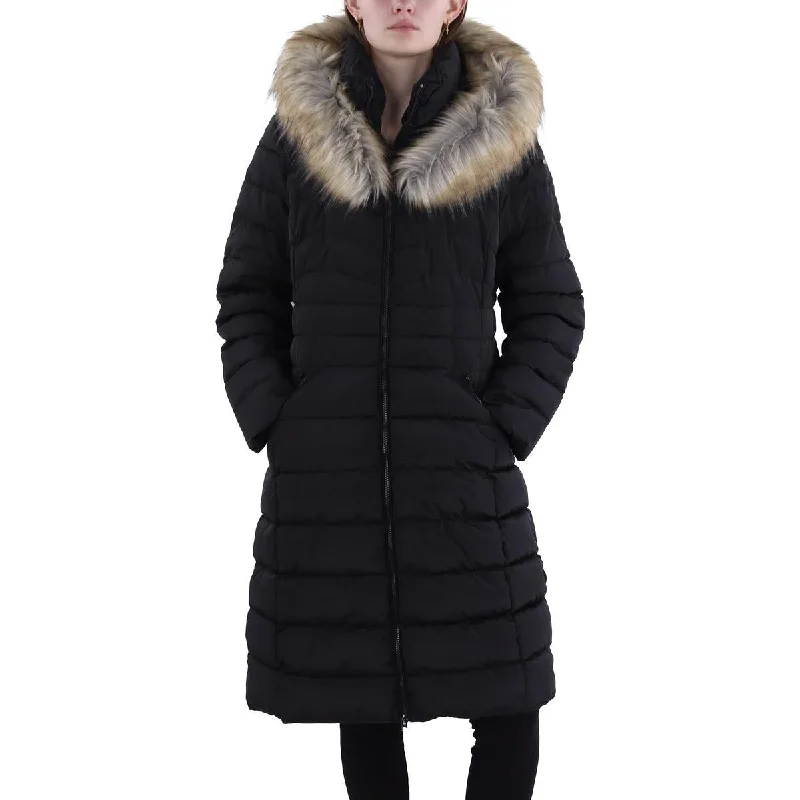Price Meltdown lightweight winter coatWomens Faux Fur Trim Hooded Puffer Jacket