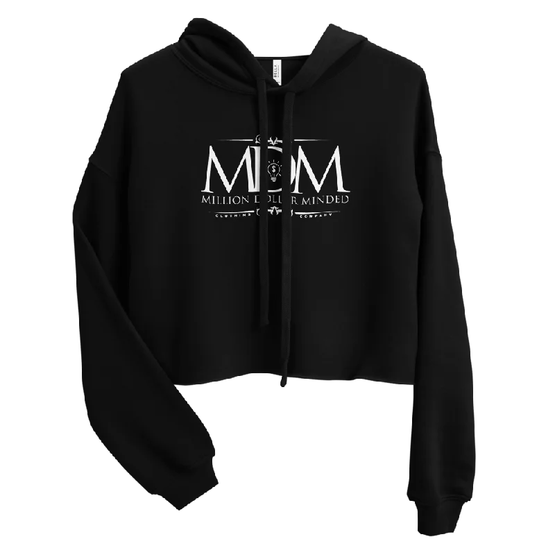 Best Bargains lightweight hooded sweatshirtMDM Classy White Text Crop Hoodie