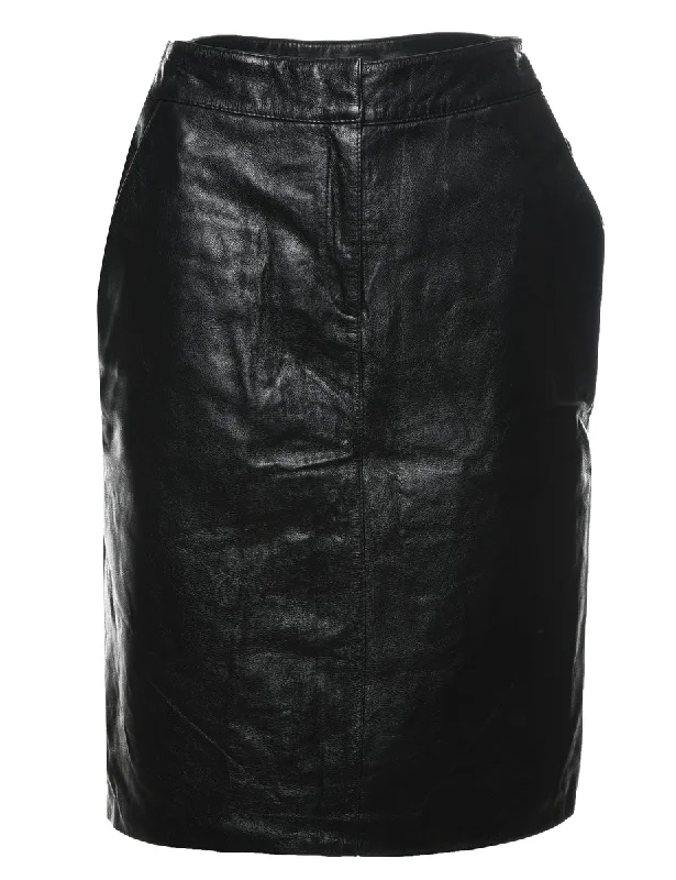Price Rollback windproof jacketBlack Leather Skirt - S