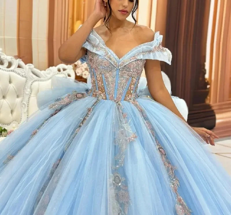 flowy maxi dressCharming Off Shoulder Princess Ball Gown Elegant Quinceanera Dress Classic Appliqué Sequin With Cape Sweet 16 Dress Vestido De