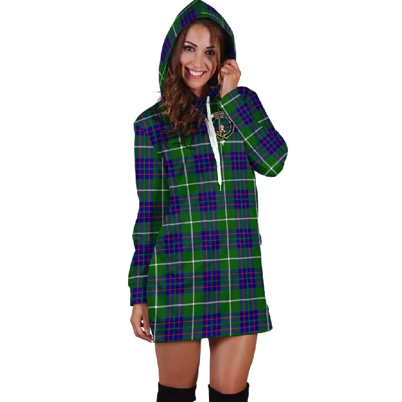 Unmissable Offer MacIntyre Hunting Modern Tartan Hoodie Dress with Family Crest