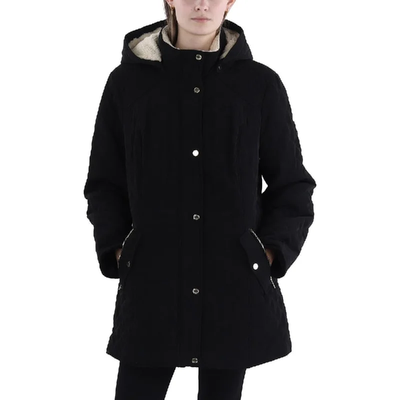 Mega Sale puffer jacketWomens Faux Fur Hooded Quilted Coat