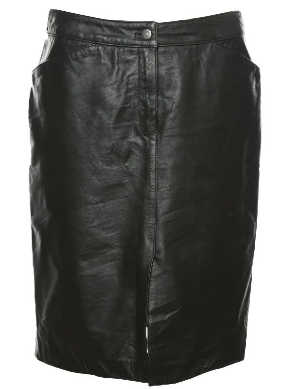 Price Drop minimalist jacketBlack Leather Skirt - M