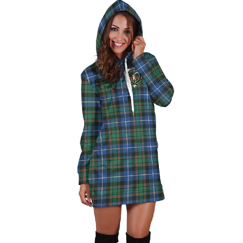 Season Finale Sale MacRae Hunting Ancient Tartan Hoodie Dress with Family Crest
