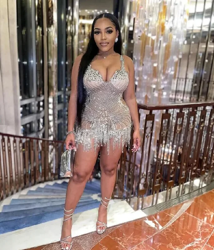 Price Reduction lace dressLuxury Sparky Short Prom Homecoming Dresses Diamond Crystal Tassel Black Girl Birthday Queen Gown vestidos de graduación Price Reduction lace dressLuxury Sparky Short Prom Homecoming Dresses Diamond Crystal Tassel Black Girl Birthday Queen Gown vestidos de graduación