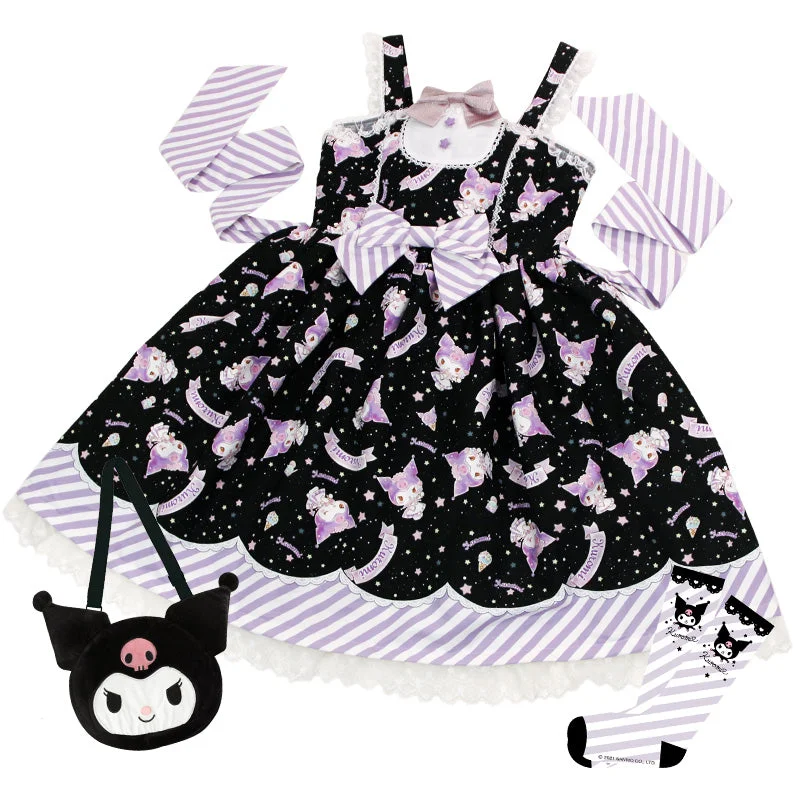 Kuromi JSK (black) free gift bag+socks