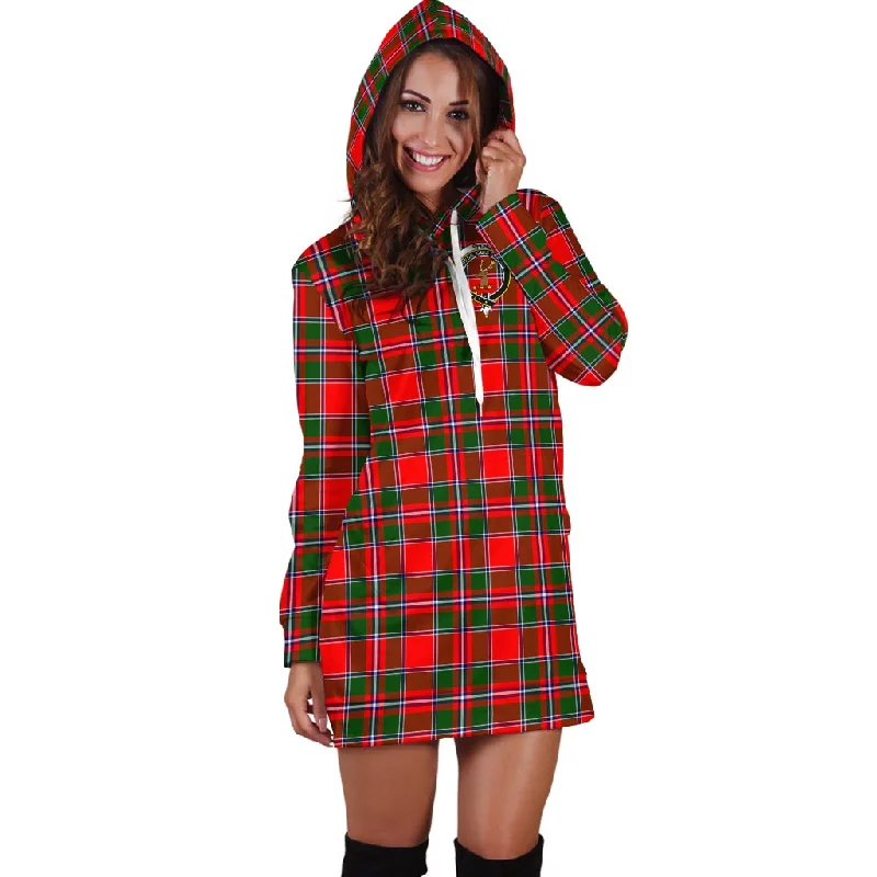 Deal Explosion Spens Modern Tartan Hoodie Dress with Family Crest