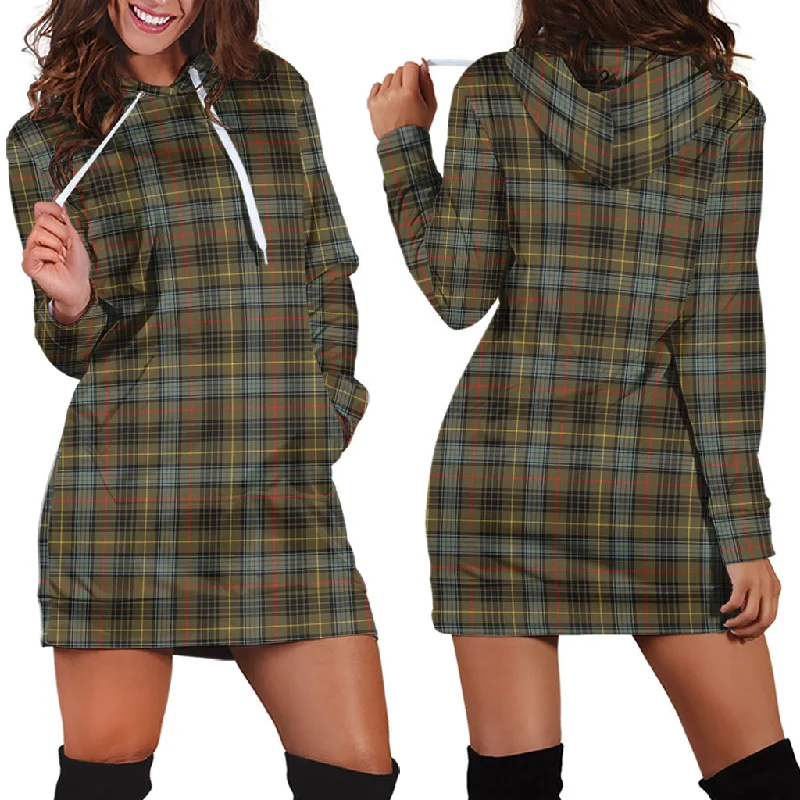 Don't Wait Stewart Hunting Weathered Tartan Hoodie Dress