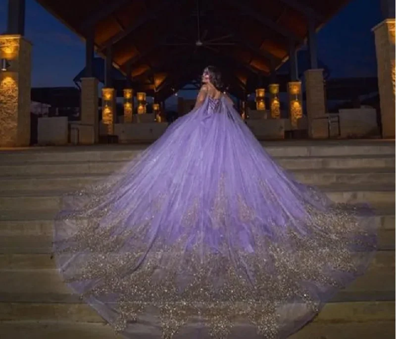 Huge Savings evening dressLilac Spaghetti Strap Ball Gown Quinceanera Dresses Beaded Appliques Vestido De 15 Anos Quinceanera With Wraps Huge Savings evening dressLilac Spaghetti Strap Ball Gown Quinceanera Dresses Beaded Appliques Vestido De 15 Anos Quinceanera With Wraps