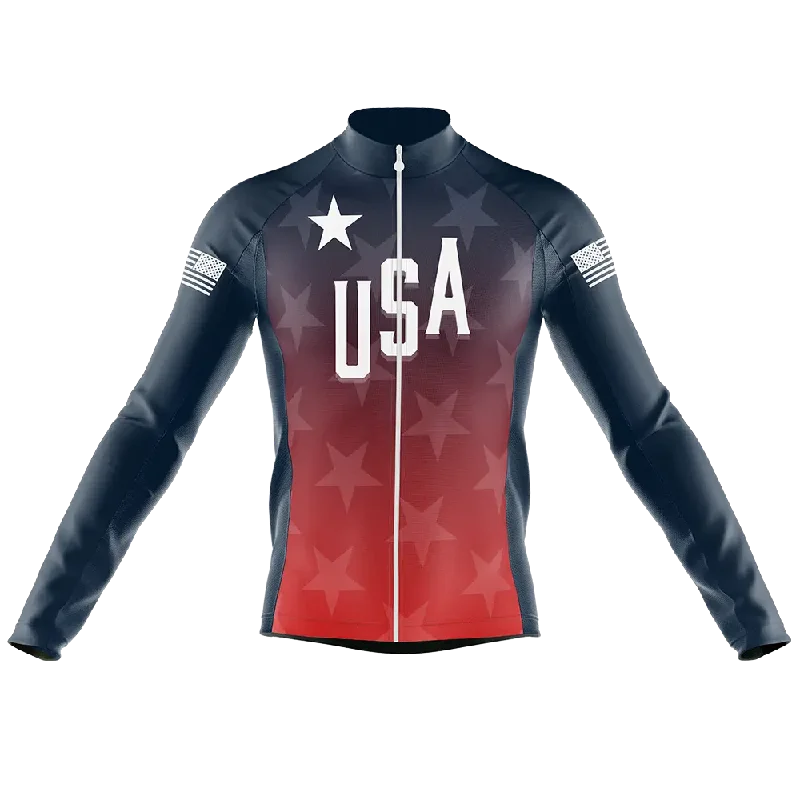 stylish training hoodieUSA V3 Long Sleeve Cycling Jersey