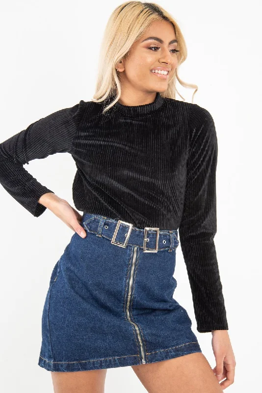 Online Only stylish pullover for menBlack Chenille High Neck Zip Back Jumper - Ivania Online Only stylish pullover for menBlack Chenille High Neck Zip Back Jumper - Ivania