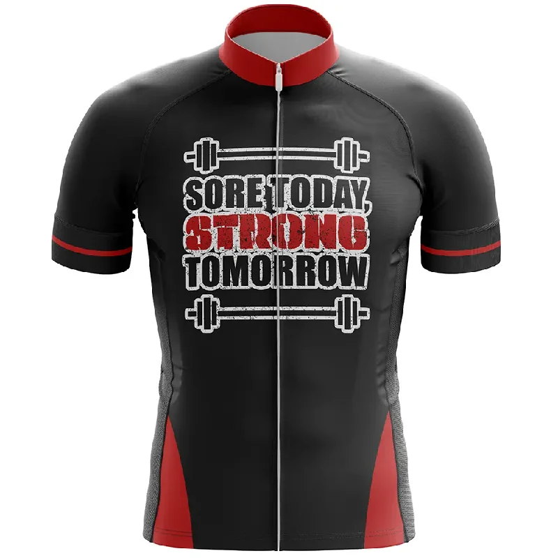 minimaSore Today Strong Tomorrow V1 Short Sleeve Cycling Jersey