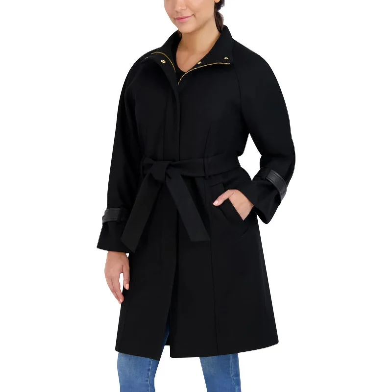 premium coatWomens Wool Blend Belted Wool Coat