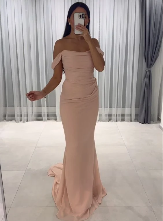 Lowest Prices bodycon dressElegant Off The Shoulder Mermaid Prom Dress,Pageant Dress Y7060