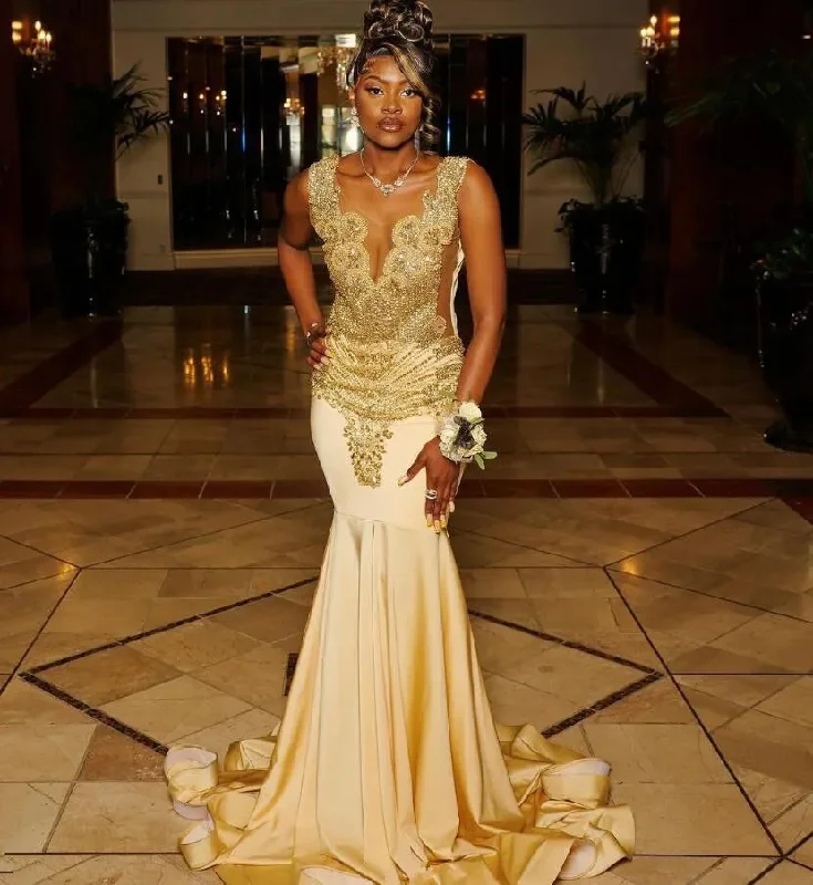 YEAR-End Sale fitted cocktail dressGold Sparkly Long Prom Ceremony Party Dresses for Black Girl 2024 Luxury Diamond Crystal Evening Gown robes de soiree YEAR-End Sale fitted cocktail dressGold Sparkly Long Prom Ceremony Party Dresses for Black Girl 2024 Luxury Diamond Crystal Evening Gown robes de soiree
