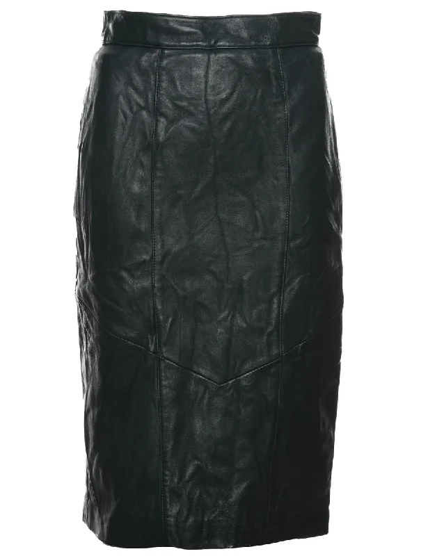 The Best Prices oversized puffer coatDark Green Leather Skirt - S