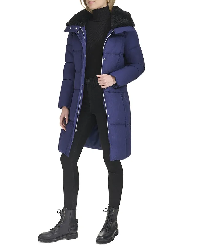 Act Fast stylish coatCole Haan Shimmer Channel Coat