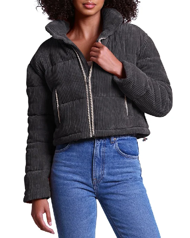 zip-up jacketAvec Les Filles Cropped Puffer Jacket