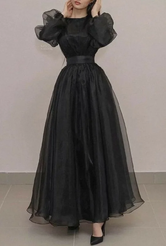 Bonus Savings comfy maxi dressRetro Style Black A-line Long Sleeves Evening Dress Y6742 Bonus Savings comfy maxi dressRetro Style Black A-line Long Sleeves Evening Dress Y6742