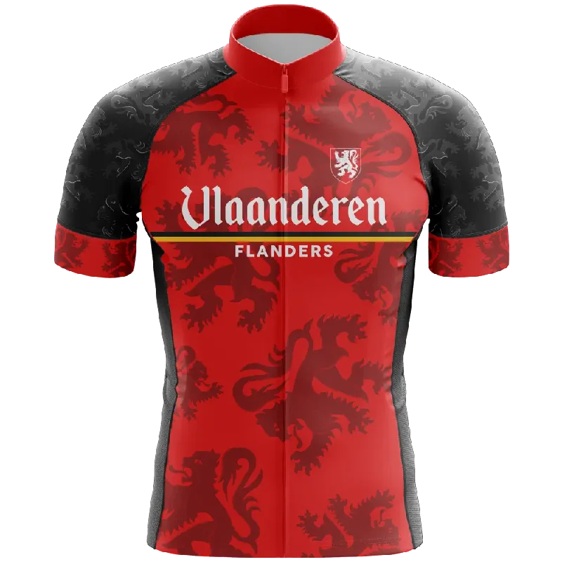 high-quality athletic sweatshirtVlaanderen Flanders Red V2 Short Sleeve Cycling Jersey