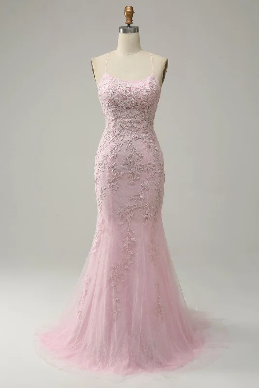 Midnight Madness casual knit dressMermaid Spaghetti Straps Light Pink Long Prom Dress with Appliques Y7020