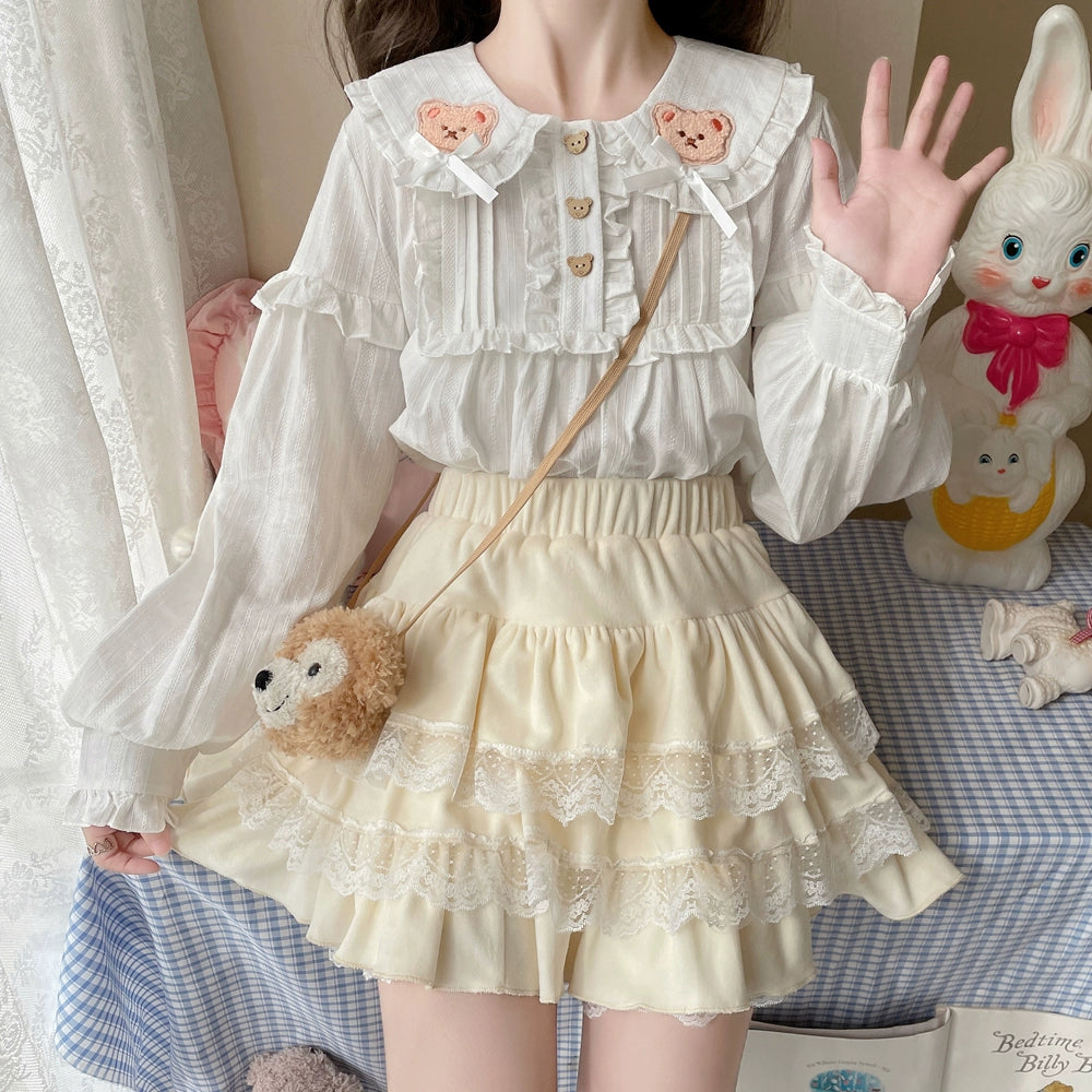 ashionable dressSugar Girl~Kawaii Lolita Skirt Lace Cake Short SK