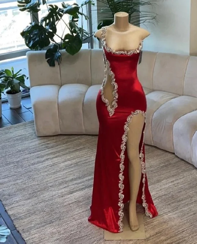 Savings Spectacular structured dressSexy Red Beaded Spaghetti Mermaid Prom Dresses 2024 Luxury Gown One Shoulder Slit Birthday Dress Black Girl Middle East robe Savings Spectacular structured dressSexy Red Beaded Spaghetti Mermaid Prom Dresses 2024 Luxury Gown One Shoulder Slit Birthday Dress Black Girl Middle East robe