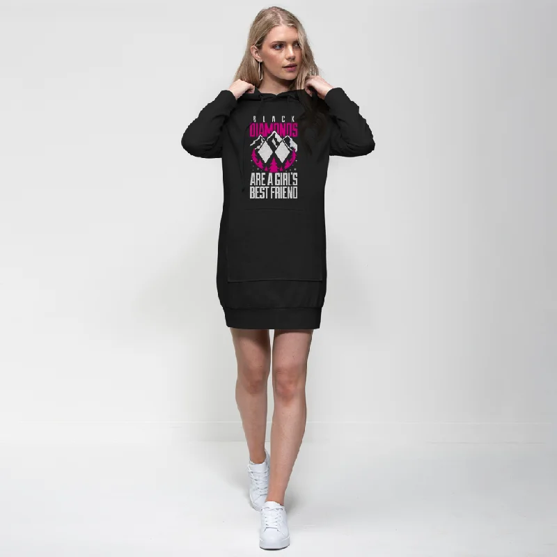 Price Meltdown Black Diamonds Are A Girls Best Friens Premium Adult Hoodie Dress