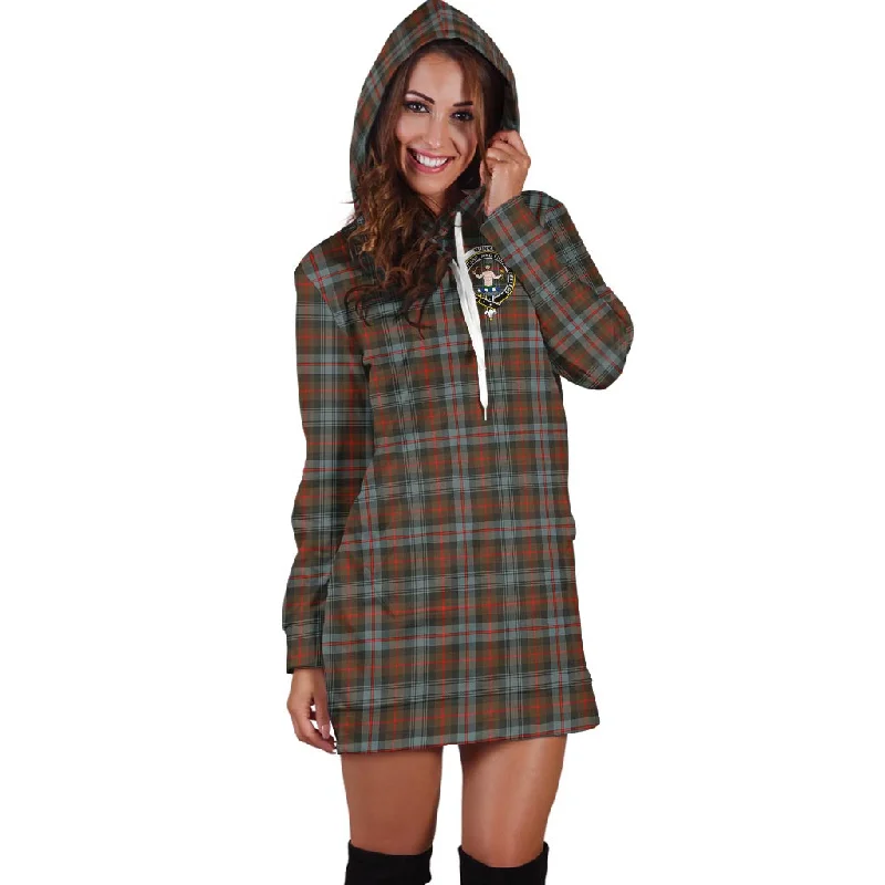 Year-End Clearance Murray of Atholl Weathered Tartan Hoodie Dress with Family Crest