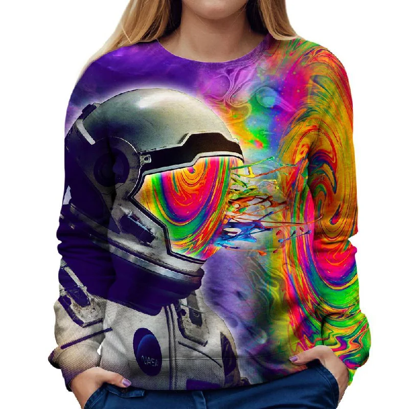 graphic gym sweatshirtAstronaut Portal Womens Sweatshirt