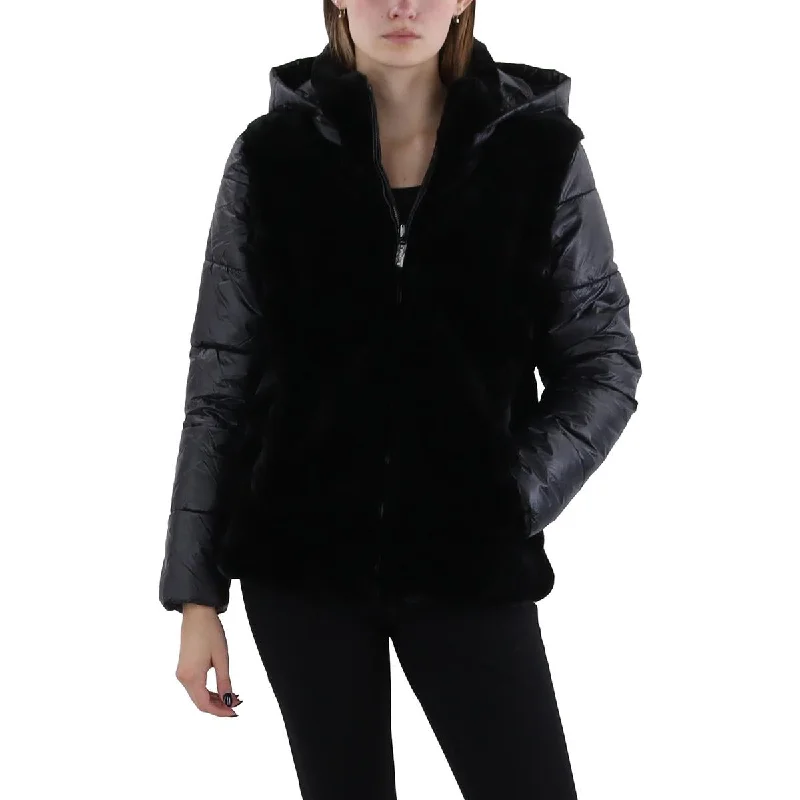 Stock Up and Save stylish blazer coatWomens Faux Fur Puffer Faux Fur Coat